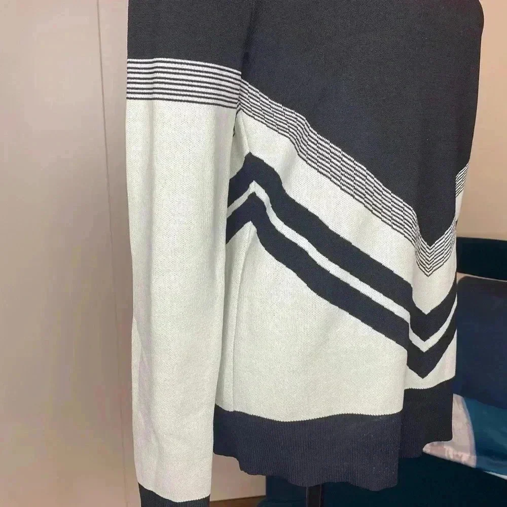 Topshop Varsity Chevron Knit Crew Sweater Size 8​​